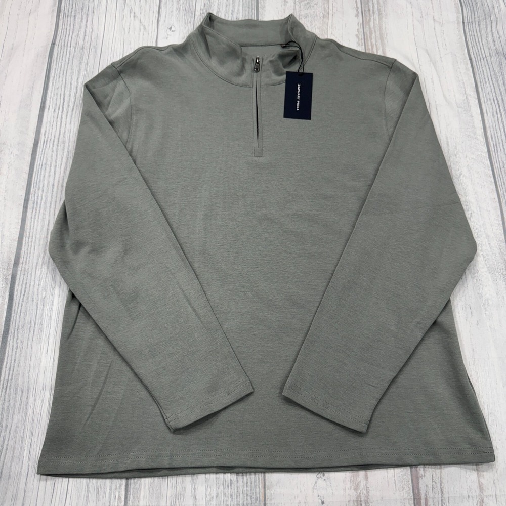 NWT Zachary Prell‎ 1/4 Zip Pullover XL Sweater Joe Grey Gray Golf Mens $148